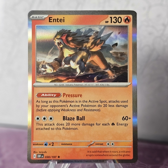 Pokemon Other - Entei 030/197 Pokémon TCG Holo Rare